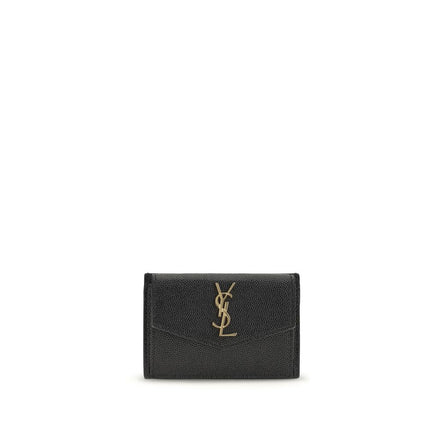 Πορτοφόλι Saint Laurent από μαύρο δέρμα μοσχαριού Bos Taurus