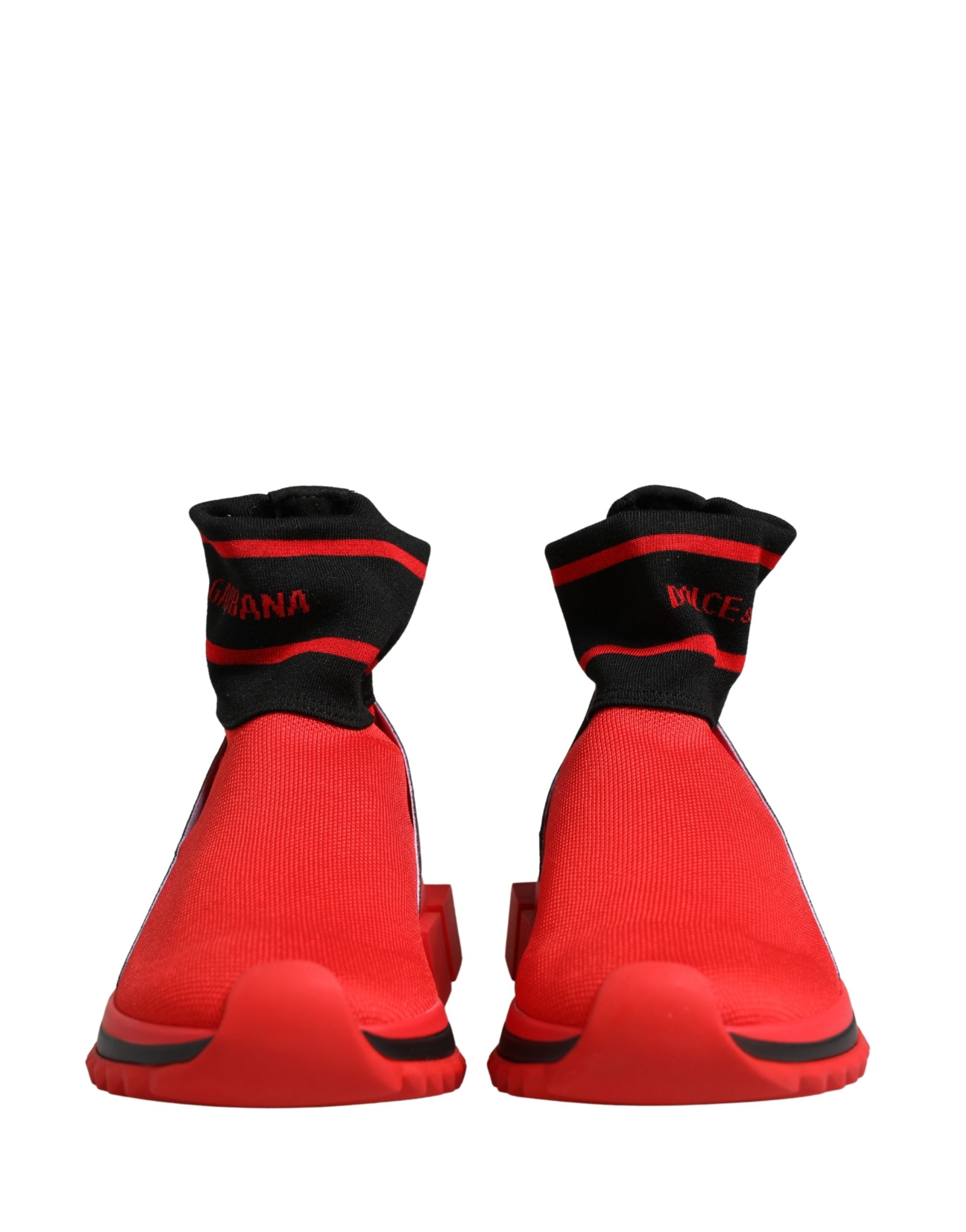 Dolce & Gabbana Κόκκινα Μαύρα Παπούτσια Sneakers Sorrento Socks