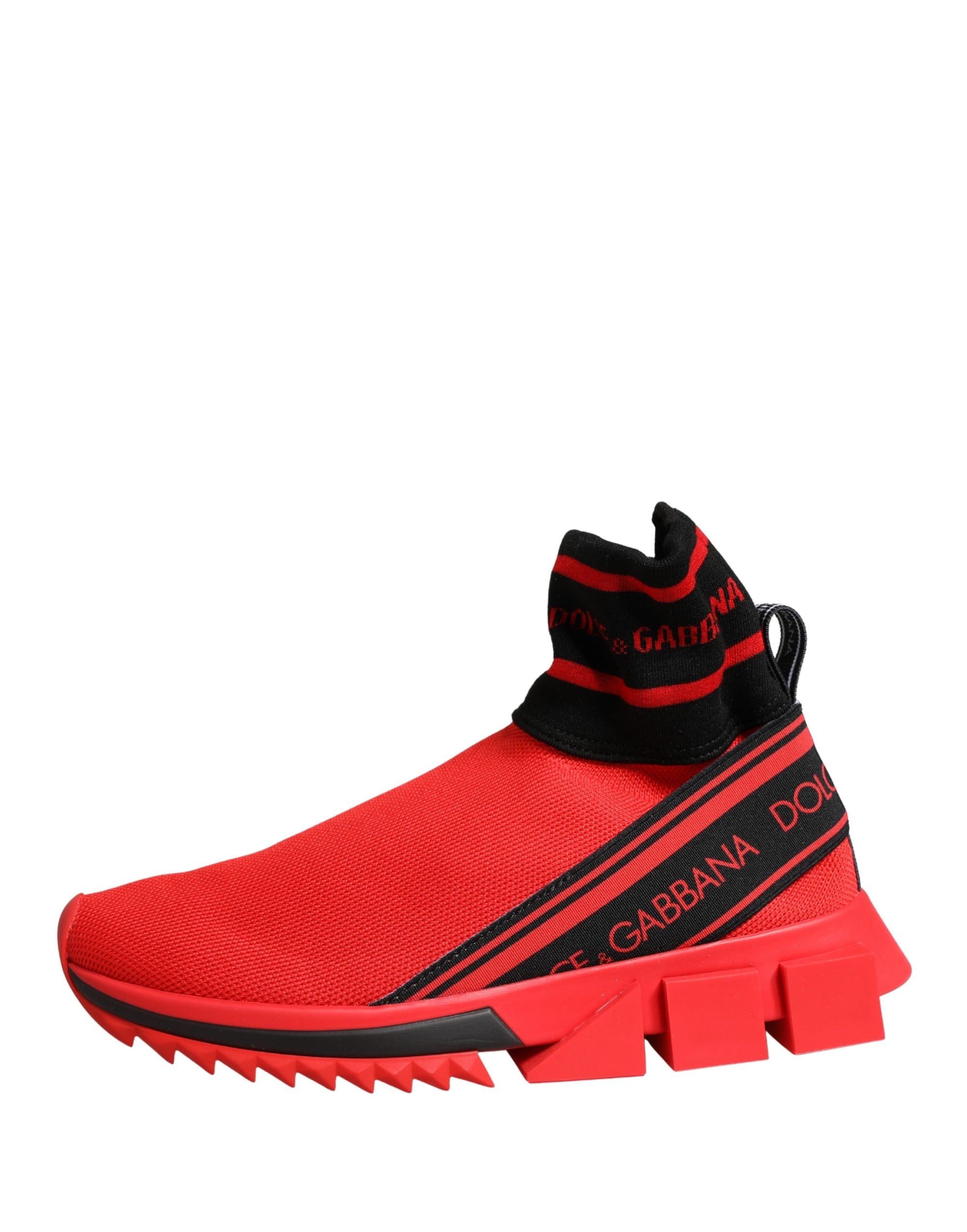 Dolce & Gabbana Κόκκινα Μαύρα Παπούτσια Sneakers Sorrento Socks