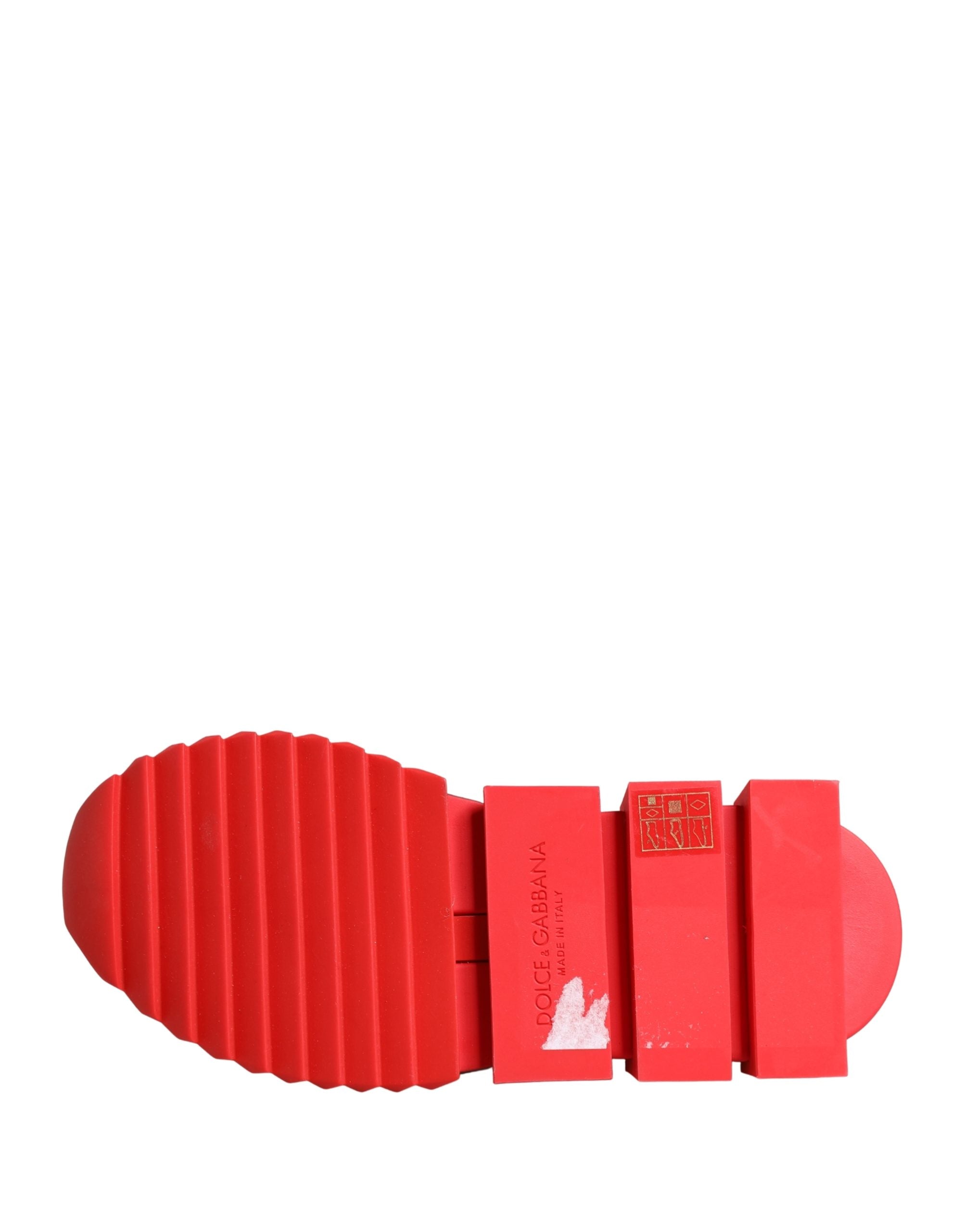 Dolce & Gabbana Κόκκινα Μαύρα Παπούτσια Sneakers Sorrento Socks