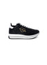 Love Moschino Black Leather Low Top Sneakers