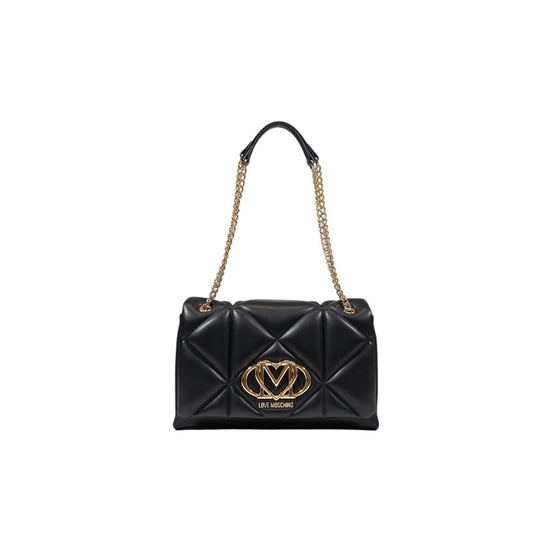 Τσάντα χειρός Love Moschino μαύρη από πολυαιθυλένιο