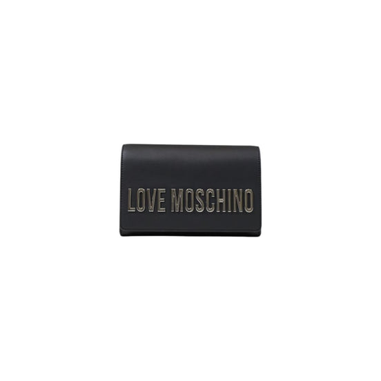 Τσάντα χειρός Love Moschino μαύρη από πολυαιθυλένιο
