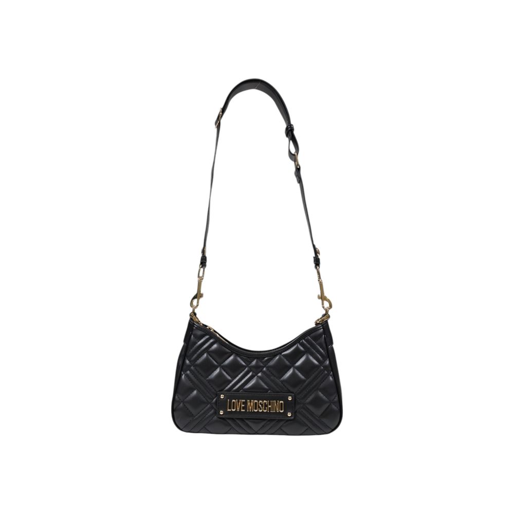 Τσάντα χειρός Love Moschino μαύρη από πολυαιθυλένιο