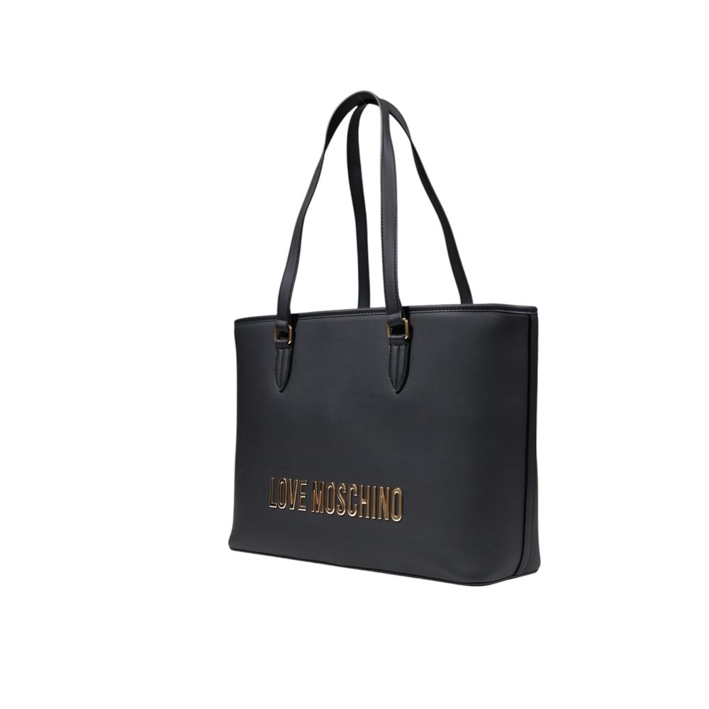 Τσάντα χειρός Love Moschino δίχρωμη από πολυαιθυλένιο
