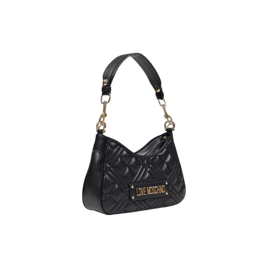 Τσάντα χειρός Love Moschino μαύρη από πολυαιθυλένιο