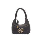 Τσάντα χειρός Love Moschino μαύρη από νάιλον