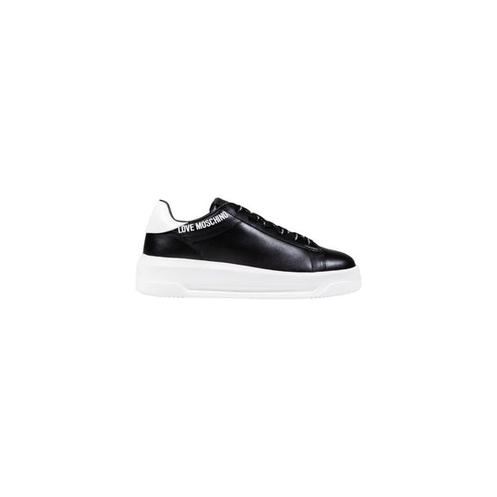 Love Moschino Black And White Synthetic Chunky Sneakers