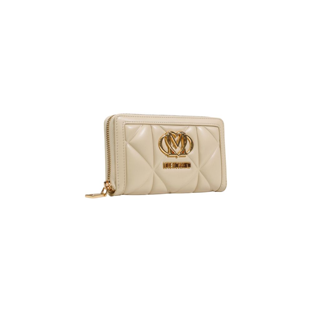 Love Moschino Γυναικείο Πορτοφόλι Κρεμ Από Τεχνητό Δέρμα