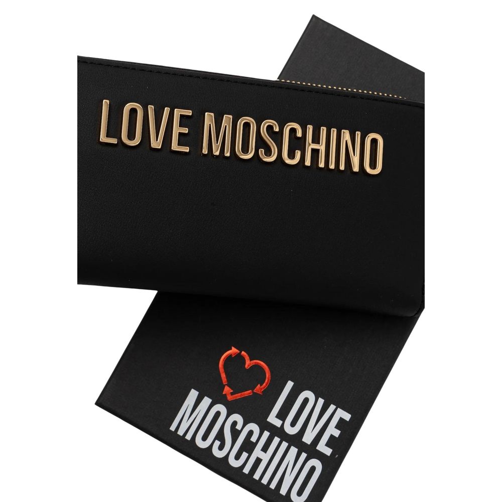 Love Moschino Μαύρο Πορτοφόλι από Πολυαιθυλένιο