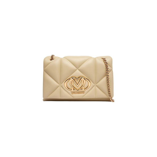 Τσάντα Love Moschino από μπεζ τεχνητό δέρμα