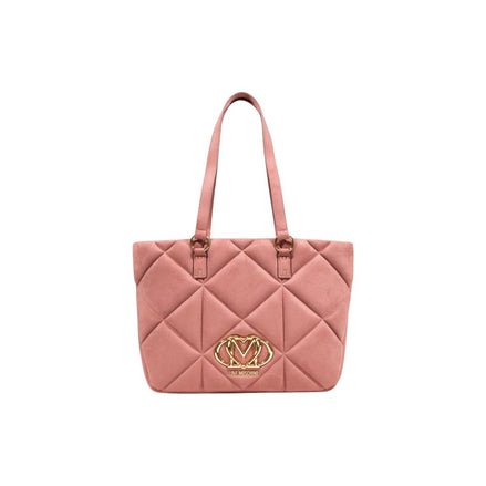 Love Moschino Τσάντα Χειρός από Ροζ Καστόρινο Δέρμα