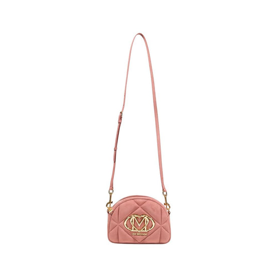 Τσάντα Love Moschino από ροζ σουέντ δέρμα