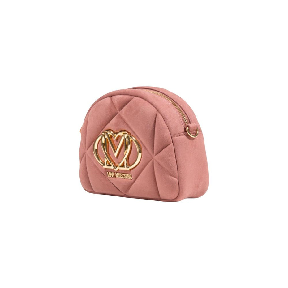 Τσάντα Love Moschino από ροζ δέρμα σουέντ