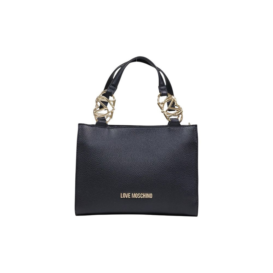 Love Moschino Μαύρη Τσάντα Χειρός από Πολυαιθυλένιο