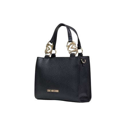 Love Moschino Μαύρη Τσάντα Χειρός από Πολυαιθυλένιο