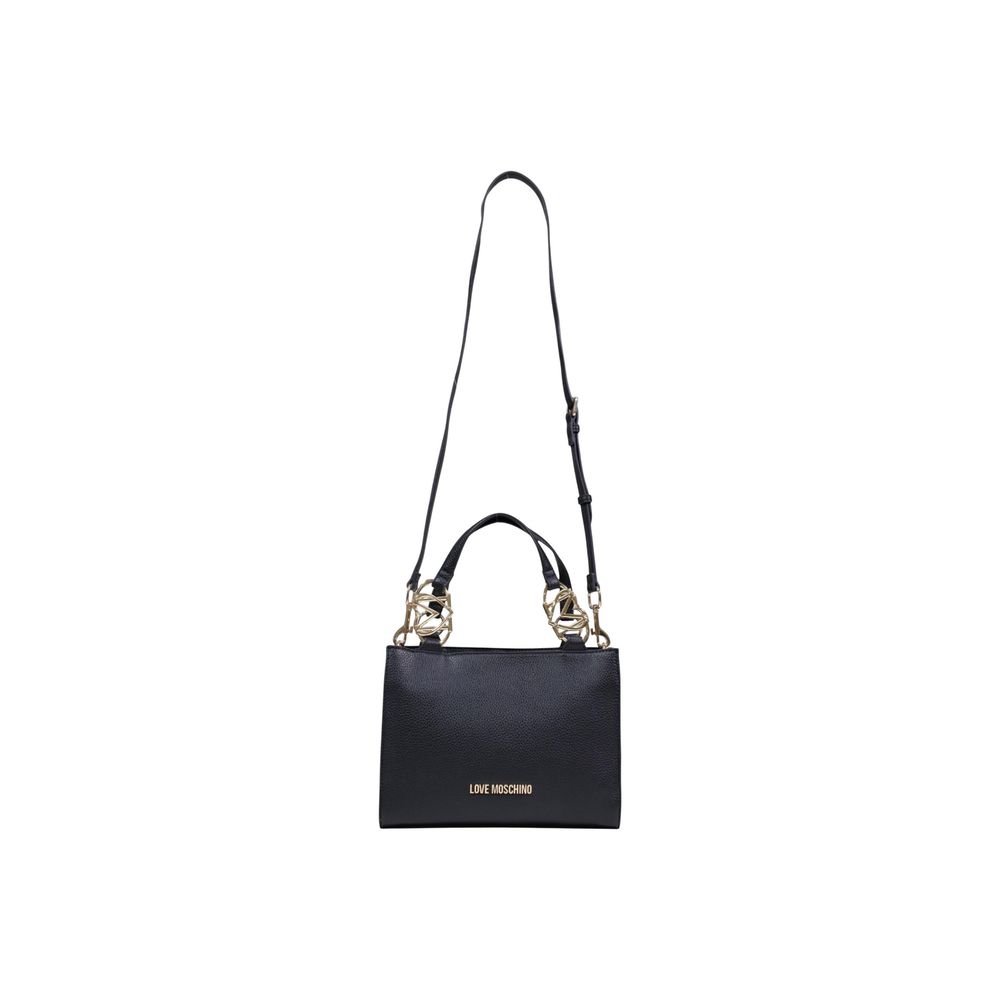 Love Moschino Μαύρη Τσάντα Χειρός από Πολυαιθυλένιο