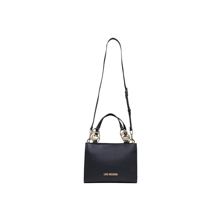 Love Moschino Μαύρη Τσάντα Χειρός από Πολυαιθυλένιο