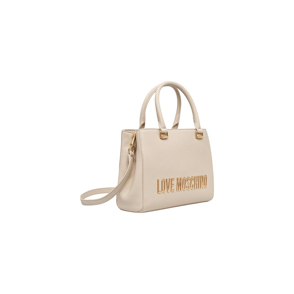 Love Moschino Γυναικεία Τσάντα Ώμου Από Πολυαιθυλένιο Μπεζ