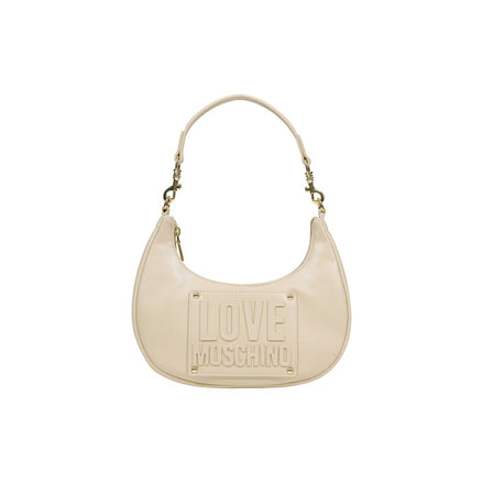 Love Moschino Κρεμ Τσάντα Χειρός από Πολυαιθυλένιο