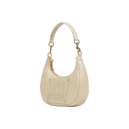 Love Moschino Κρεμ Τσάντα Χειρός από Πολυαιθυλένιο