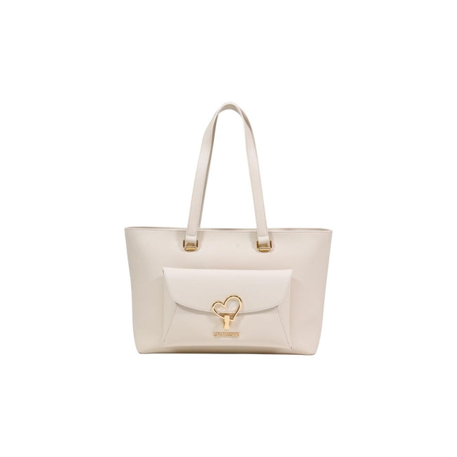Love Moschino Γυναικεία Τσάντα Ώμου Από Πολυαιθυλένιο Μπεζ