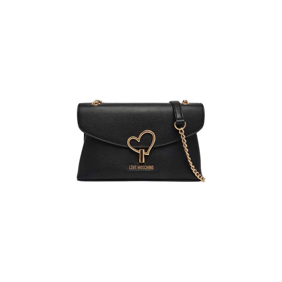 Love Moschino Μαύρη Τσάντα Χειρός από Πολυαιθυλένιο
