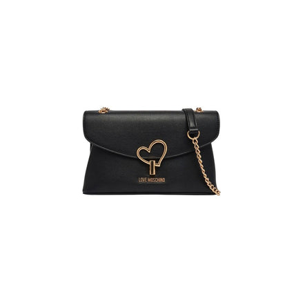 Love Moschino Μαύρη Τσάντα Χειρός από Πολυαιθυλένιο