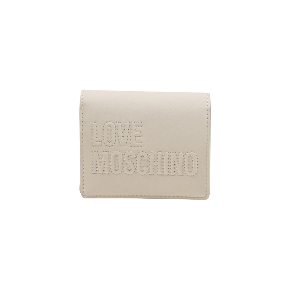 Love Moschino Μπεζ Πορτοφόλι από Πολυαιθυλένιο
