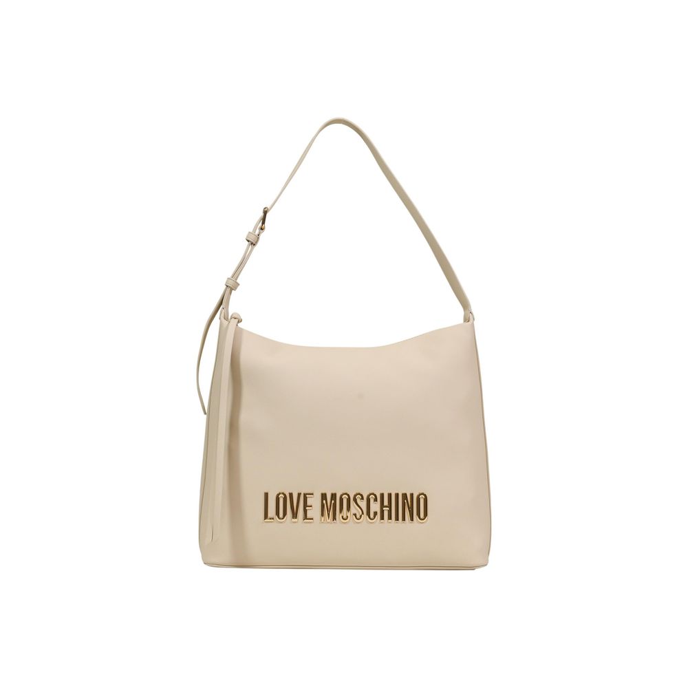 Love Moschino Γυναικεία Τσάντα Ώμου Από Πολυαιθυλένιο Μπεζ