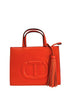 Twinset Orange Faux Leather Women Handbag