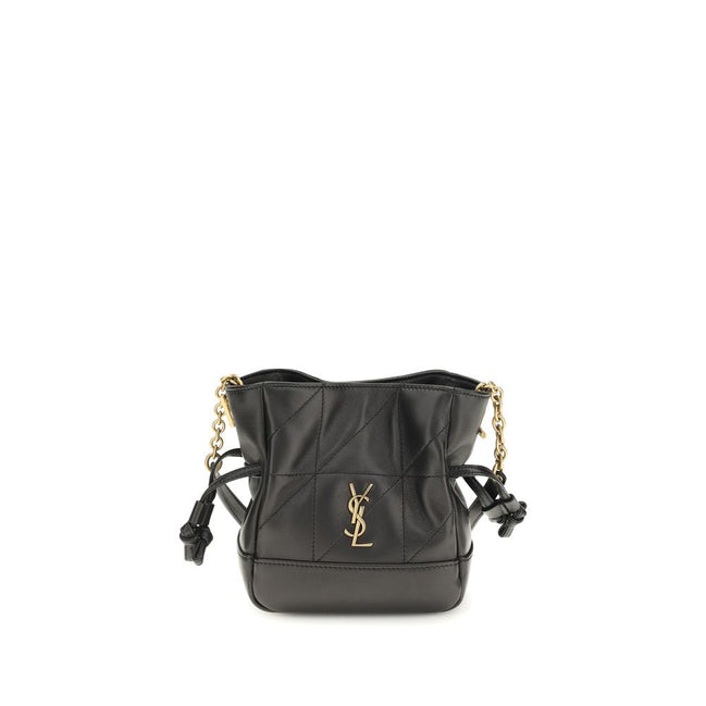 Saint Laurent Black Lamb Ovis Aries Aries Clutch Bag
