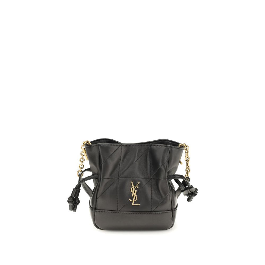 Saint Laurent Black Lamb Ovis Aries Aries Clutch Bag