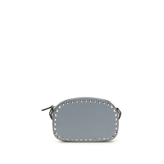 Valentino Garavani Blue Calf Leather Bos Taurus Shoulder Bag