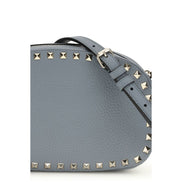Valentino Garavani Blue Calf Leather Bos Taurus Shoulder Bag