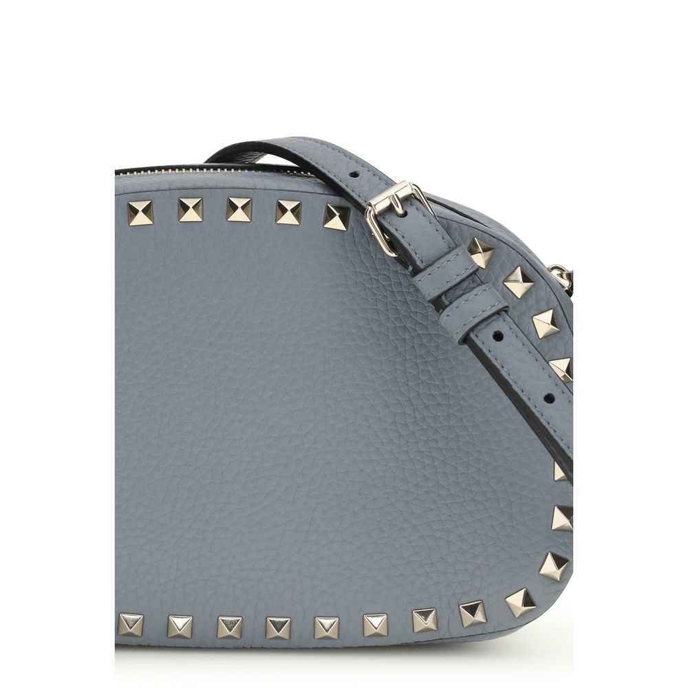 Valentino Garavani Blue Calf Leather Bos Taurus Shoulder Bag