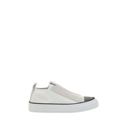 Brunello Cucinelli Λευκά Sneakers με Χαμηλή Κορυφή από Νάιλον