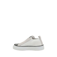 Brunello Cucinelli Λευκά Sneakers με Χαμηλή Κορυφή από Νάιλον