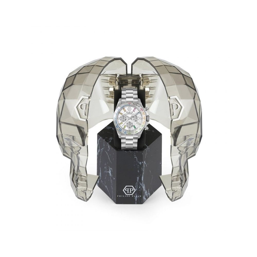 Philipp Plein Ανδρικό Ρολόι Χειρός Γκρι Ατσάλι