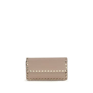 Valentino Garavani Beige Calf Leather Bos Taurus Wallet