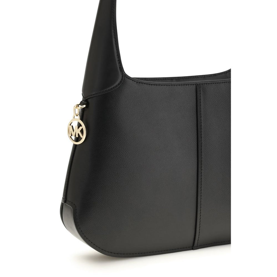 Michael Kors Μαύρη Δερμάτινη Τσάντα Ώμου Bos Taurus