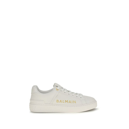 Αθλητικά παπούτσια Balmain White Calf Leather Bos Taurus Low Top