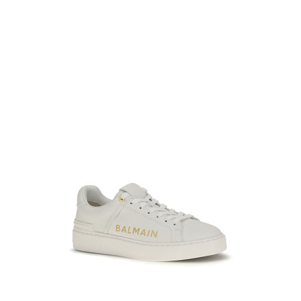 Αθλητικά παπούτσια Balmain White Calf Leather Bos Taurus Low Top