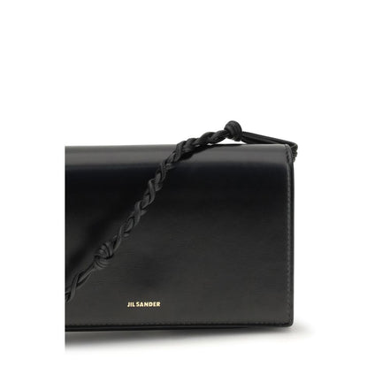 Πορτοφόλι Jil Sander από μαύρο δέρμα μοσχαριού Bos Taurus