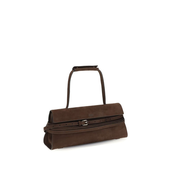 Moschino Brown Calf Leather Bos Taurus Shoulder Bag