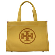 Τσάντα ώμου Tory Burch από κίτρινο ύφασμα  