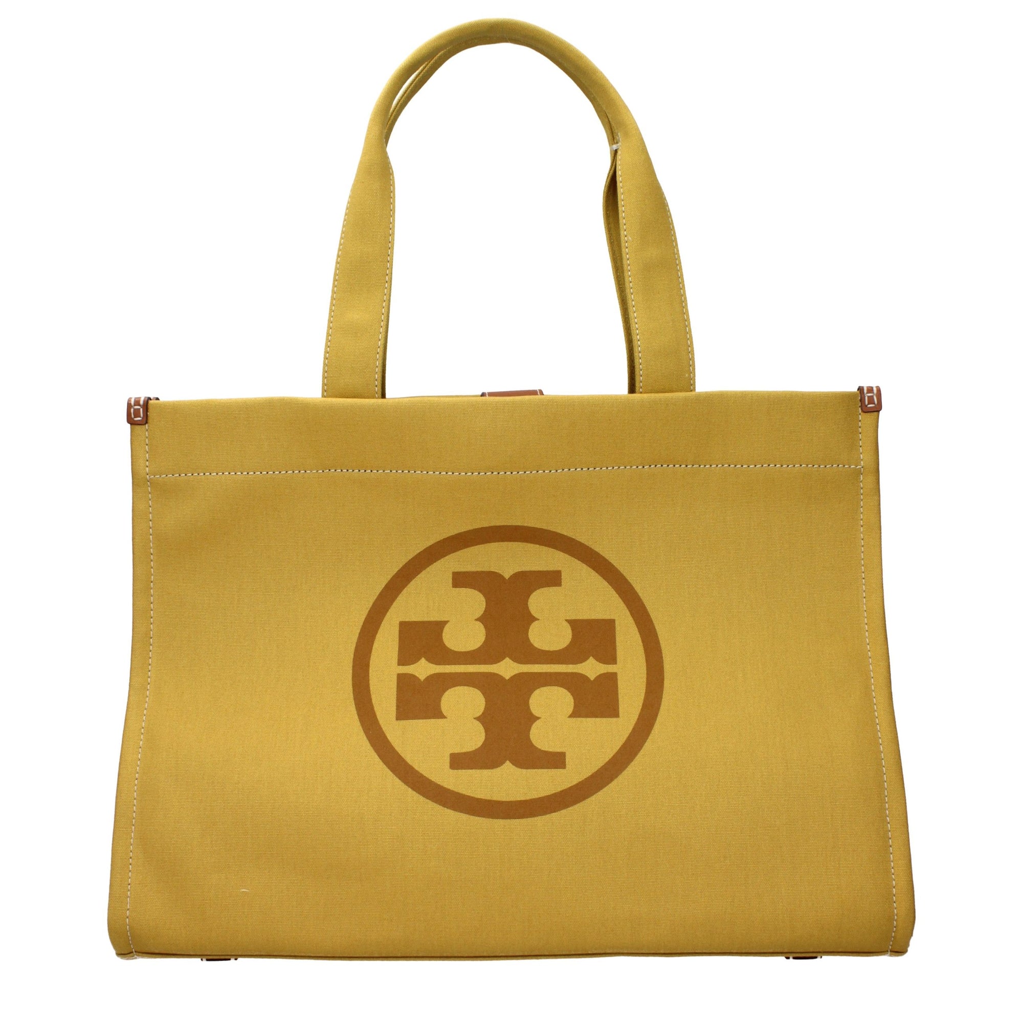 Τσάντα ώμου Tory Burch από κίτρινο ύφασμα  