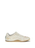 Gucci White Calf Leather Bos Taurus Low Top Sneakers