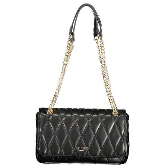 Twinset Black Faux-Leather Crossbody Bag