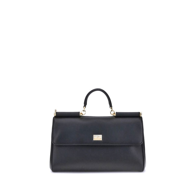 Dolce & Gabbana Μαύρη Τσάντα Χειρός από Δέρμα Μοσχαριού (Bos Taurus)